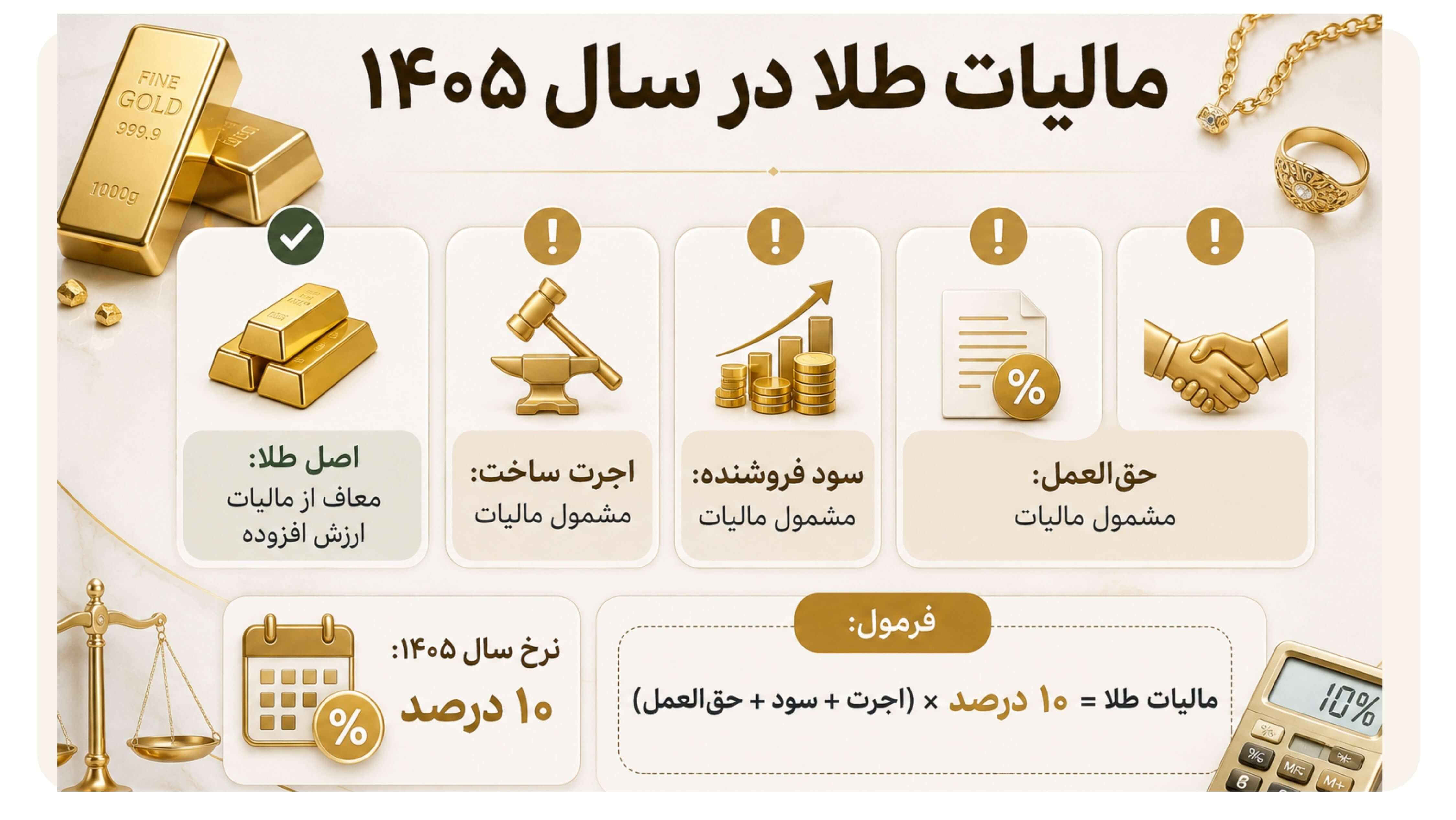 مالیات طلا در ۱۴۰۵